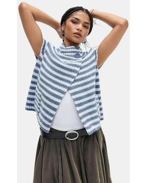 Urban Outfitters Uo Pea Coat - Blue