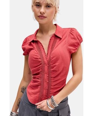 BDG Bryn Button-down Utility Shirt - Red