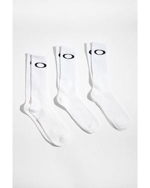 Oakley Ellipse Crew Socks 3-pack - White