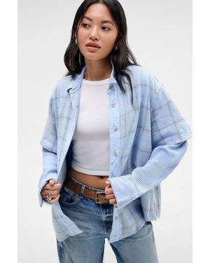 BDG All Around Flannel Shirt - Blue