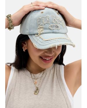 BDG Appliqué Denim Cap - Blue