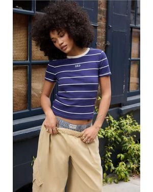 Gap Striped Rib T-shirt - Blue