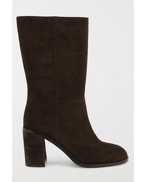 MIA Mia Laurie Suede Block Heel Boot - Brown