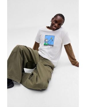 Urban Outfitters Uo Snoopy Fishing Graphic Tee - White