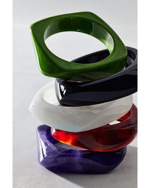 Urban Outfitters Iris Acrylic Chunky Bangle Bracelet - Green
