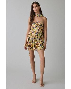 AFRM Ineson Knotted Scarf Detail Strapless Mini Dress - Multicolor
