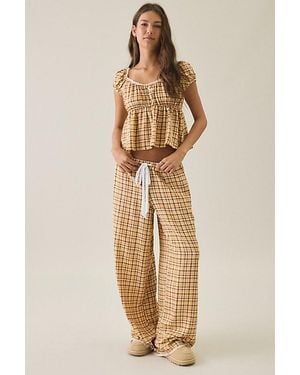 Dippin' Daisy's Northern Lights Plaid Pj Pants - Natural