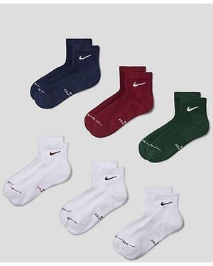Nike Elevated Ankle Socks 6-Pack - Blue