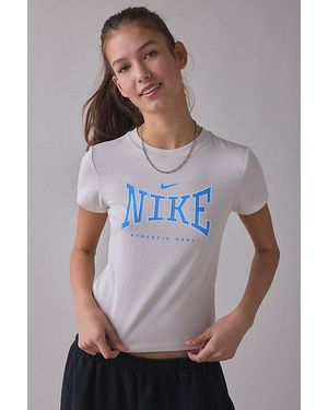 Nike Sportswear Athletic Department Graphic Cropped Tee - Blue