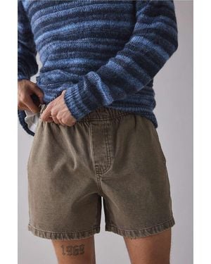 BDG Volley Teak Denim Shorts - Blue