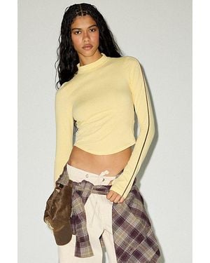 Out From Under Bec Mockneck Long Sleeve Tee - Natural