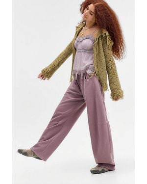 Out From Under Essential 2.0 Barrel Leg Joggers - Brown