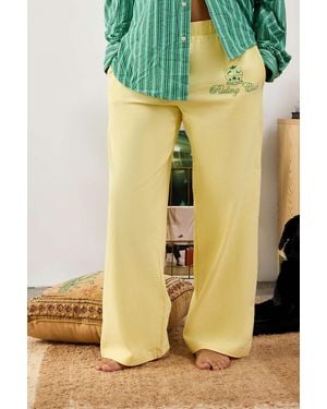 Out From Under Straight Cotton Trousers - Yellow