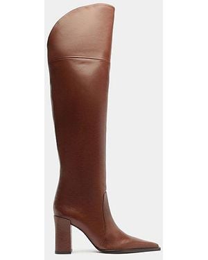 SCHUTZ SHOES Raffaela Over The Knee Booties - Brown