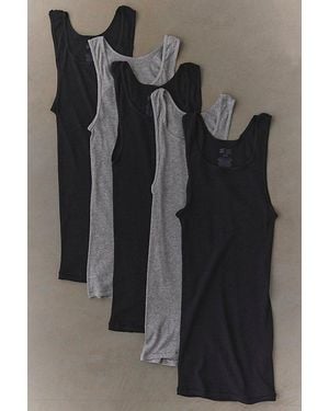 Hanes Cotton Tank Top 5-Pack - Black