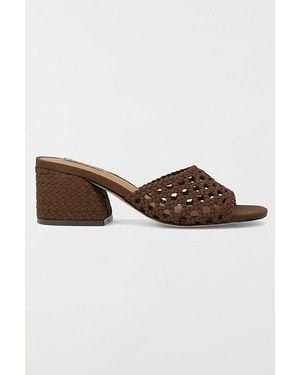 MIA Mia Sahar Woven Block Heel Sandal - Brown