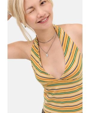 Urban Outfitters Uo Hattie Washed Halter Top - Natural