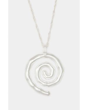 Deux Lions Jewelry Sacred Spiral Necklace - White