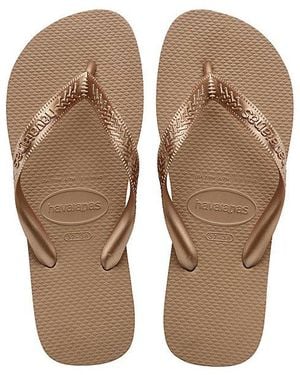 Havaianas Top Tiras Flip Flop Sandal - Metallic