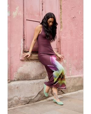 Motel Uo Exclusive Fayola Column Maxi Dress Xs At Urban Outfitters - Pink