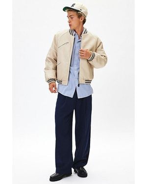 Standard Cloth Jason Relaxed Pleated Trouser Pant - Blue