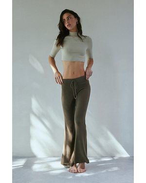 Out From Under Soft Jersey Knit Flare Lounge Pants - Green