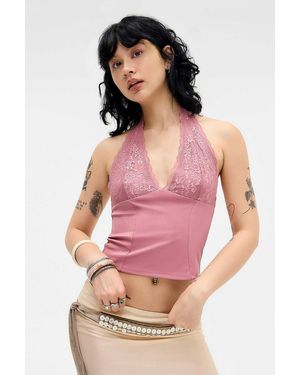 Kimchi Blue Luna Halter Top - Pink