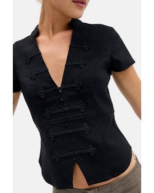 Silence + Noise Silence + Noise Tori Bengaline Shirt - Black
