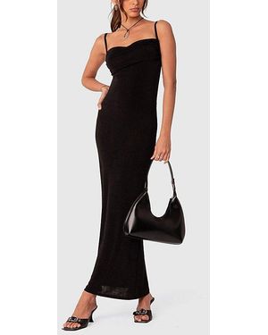 Edikted Clea Open Back Maxi Dress - Black