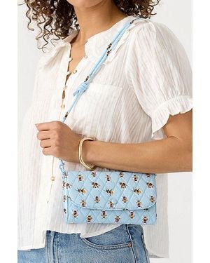 Vera Bradley Quilted Cotton Wildwood Crossbody Wallet - White
