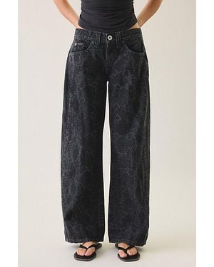 BDG Kayla Printed Low-Rise Jeans - Black