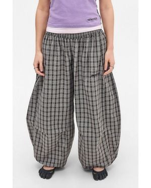 iets frans... Sid Check Cotton Trousers - Brown