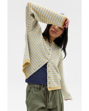 Urban Outfitters Uo Marlowe Crew Cardigan - Yellow