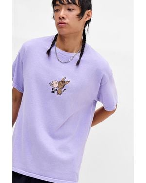 Urban Outfitters Uo Kiss Ass Graphic Tee - Purple