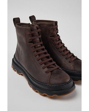 Camper Brutus+ Nubuck Ankle Boots - Black