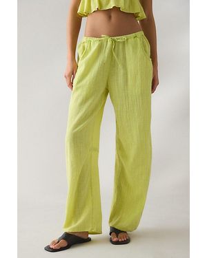 Out From Under Golden Hour Low-Rise Barrel Leg Pants - Green