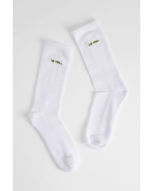 iets frans... White Embroidered Socks