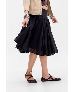 Urban Outfitters Uo Olga Voile Midi Skirt - Blue
