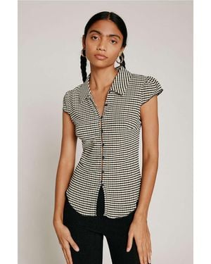 Kimchi Blue Allegra Gingham Shirt - Black