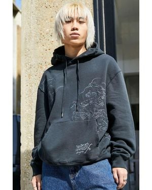 Ed Hardy Uo exclusive - hoodie mit drachenstickerei in - Schwarz