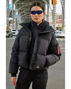 Alpha Industries Sierra Short Relaxed Fit Puffer Jacket - Black