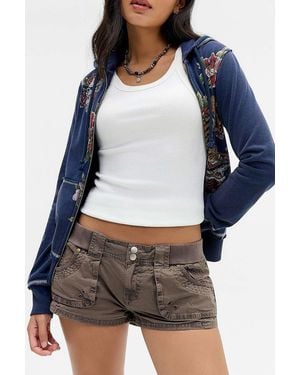 BDG Ridley Cargo Mini Shorts - Brown