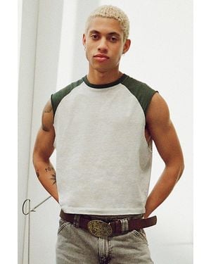 BDG Carson Cutoff Baseball Tee - Gray