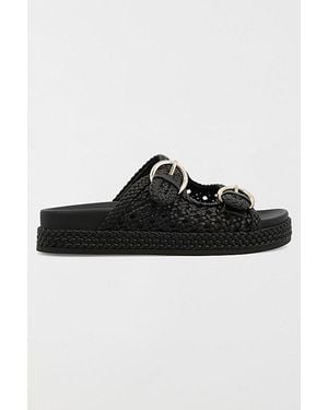 MIA Mia Trendy Woven Slide Sandal - Black