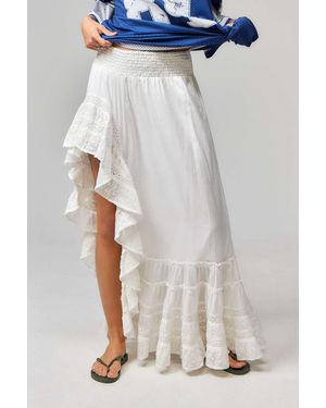 Kimchi Blue Leone Tiered Maxi Skirt - Blue