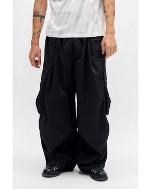 iets frans... Xl Baggy Cargo Trousers - Black