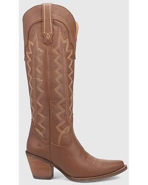 Dingo High Cotton Leather Cowboy Boot - Brown
