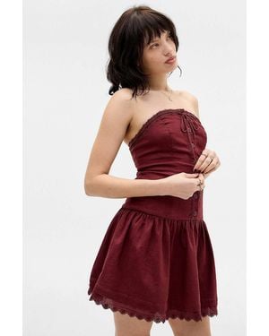 Kimchi Blue Matilda Strapless Mini Dress - Red