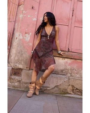 Silence + Noise Silence + Noise Sasha Hanky Hem Mini Dress - Pink