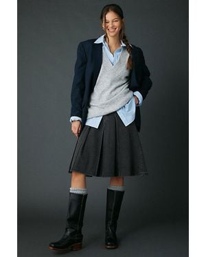 Kimchi Blue Rachel V-Neck Oversized Tunic Sweater - Black